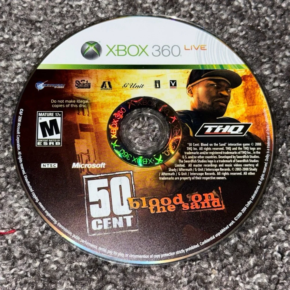 Microsoft Xbox 360 50 Cent Blood On The Sand Video Game Rated M For Mature Used.